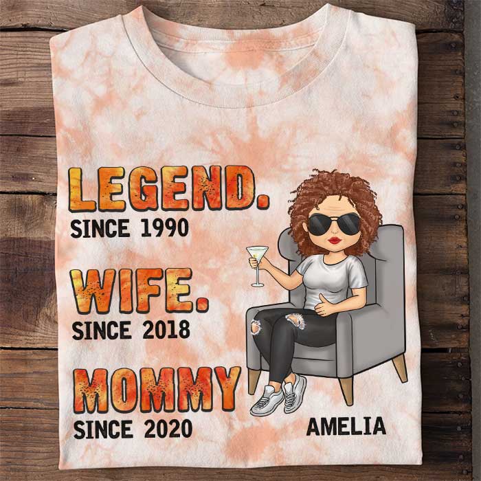 T-shirt unisexe personnalisé « Mama depuis des années »