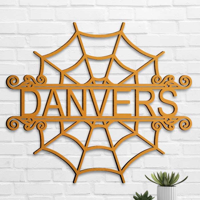 Panneau en bois personnalisé « Araignée d'Halloween bienvenue » – Cadeau pour la famille, cadeau d'Halloween