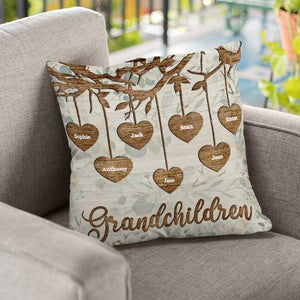 Les petits-enfants rendent la vie plus belle – Cadeau pour grand-mère, oreiller personnalisé (coussin inclus)