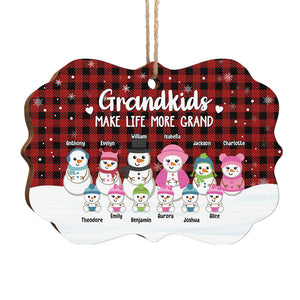 Les petits-enfants rendent la vie plus belle - Décoration de Noël en bois personnalisée en forme de Benelux - Cadeau pour grands-parents, cadeau de Noël