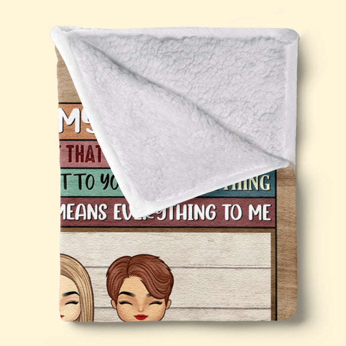 Tu es tout pour moi - Couverture personnalisée Bestie - Cadeau de Noël pour meilleures amies, BFF, sœurs