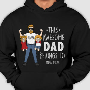 Ce papa génial appartient à - Cadeau pour papa, cadeau pour la fête des pères - T-shirt unisexe personnalisé, sweat à capuche