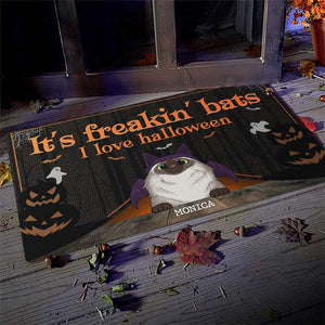 It's Freakin' Bats We Love Halloween - Personalized Decorative Mat - Gift For Pet Lovers, Halloween Gift