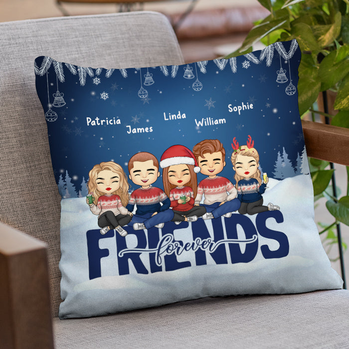 Nous sommes les meilleurs amis pour toujours - Oreiller personnalisé Bestie (insert inclus) - Cadeau de Noël pour les meilleures amies, BFF, sœurs