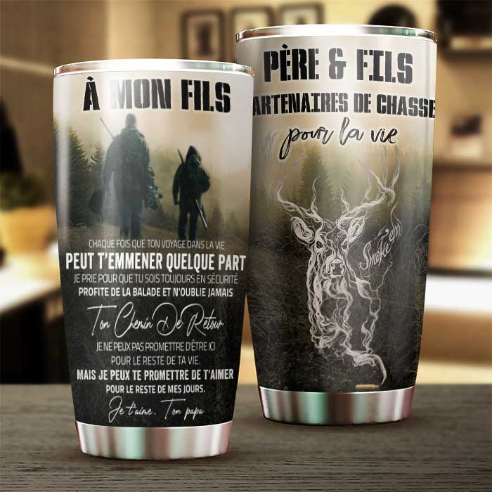 Père Et Fils - Partenaires De Chasse Pour La Vie - Tumbler Français