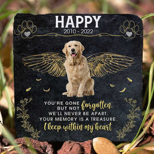 Tu es parti, mais pas oublié ! Pierre commémorative personnalisée, pierre tombale pour animaux de compagnie - Télécharger une image, cadeau commémoratif, cadeau de condoléances