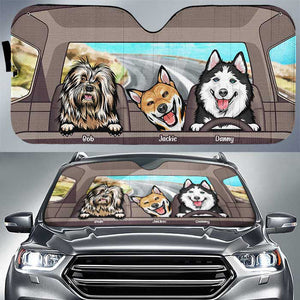 Cool Dogs - Pare-soleil de voiture personnalisé - Cadeau pour les amoureux des animaux