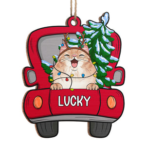 Voici les pattes du Père Noël ! Décoration personnalisée pour chien en forme de voiture en bois. Cadeau de Noël pour les propriétaires et les amoureux des animaux.