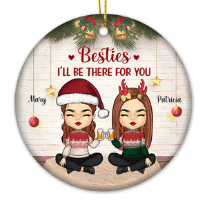 Always Sisters - Décoration personnalisée pour meilleure amie - Forme ronde en céramique - Cadeau de Noël pour meilleures amies, meilleures amies, sœurs
