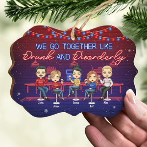 We‚re Sage & Hood & Wish A Mufuka Would - Bestie Personalized Custom Ornament - Wood Benelux Shaped - Christmas Gift For Best Friends, BFF, Sisters