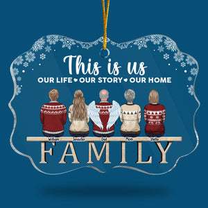 Le plus beau cadeau de Noël de la vie, c'est la famille ! Décoration de Noël personnalisée en acrylique en forme de Benelux. Cadeau pour la famille, cadeau de Noël.