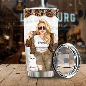 Cat Mom Like A Normal Mother But Much Cooler - Gift For Cat Mom, Personalized Tumbler.