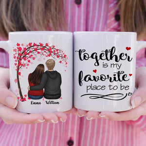 Together Is My Favorite Place To Be - Gift For Couples, Personalized Mug.