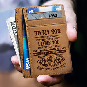 À mon fils, n'oublie jamais que je t'aime - Porte-cartes - À mon fils, cadeau pour fils, cadeau de maman pour fils, cadeau d'anniversaire pour fils, cadeau de Noël
