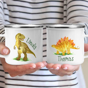 Rawr signifie « Je t'aime » en dinosaure - Tasse à chocolat chaud personnalisée pour enfant, tasse - Cadeau pour les fêtes d'anniversaire, cadeau d'anniversaire