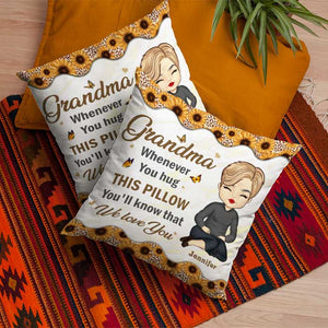 Chaque fois que vous serrez cet oreiller dans vos bras, vous saurez que nous vous aimons - Cadeau pour grand-mère, oreiller personnalisé (insert inclus)
