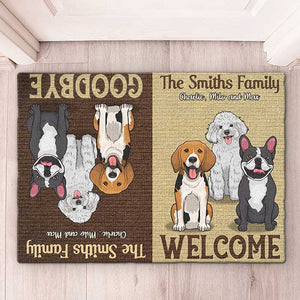 Bienvenue chez nous - Tapis décoratif personnalisé - Télécharger une image, Cadeau pour les amoureux des animaux, Propriétaires d'animaux, Cadeau pour animaux