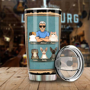 An Amazing Cat Dad - Personalized Tumbler - Gift For Dad