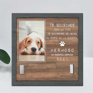 Los Mejores Amigos Llegan A Nuestras Vidas Y Dejan Huellas En Nuestros Corazones - Memorial Personalized Custom Pet Loss Sign, Collar Frame - Upload Image, Sympathy Gift, Gift For Pet Owners, Pet Lovers Spanish
