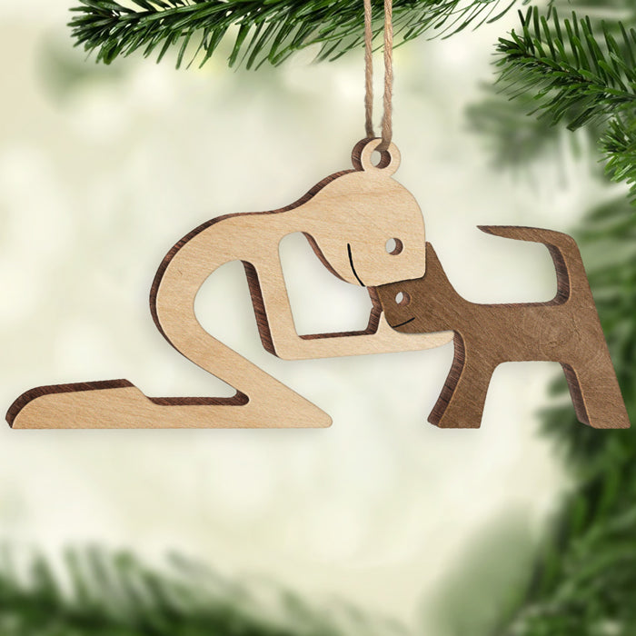 Mon adorable petit bébé en fourrure – Décoration de Noël en bois – Cadeau pour les amoureux des animaux, cadeau de Noël