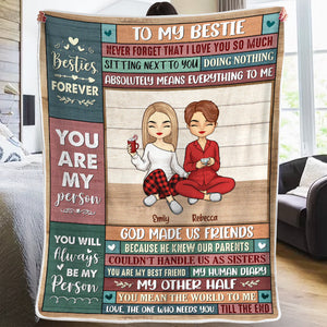 Tu es tout pour moi - Couverture personnalisée Bestie - Cadeau de Noël pour meilleures amies, BFF, sœurs