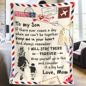 Garde-moi dans ton cœur, j'y resterai pour toujours - Couverture familiale - Cadeau pour fils de maman