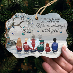 Nous sommes toujours avec vous - Ornement commémoratif personnalisé - Bois en forme de Benelux - Cadeau de condoléances, cadeau de Noël pour les membres de la famille