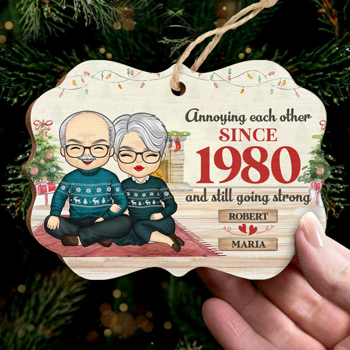 Ennuyeux et toujours aussi fort - Décoration de Noël en bois personnalisée en forme de Benelux - Cadeau pour couple, mari et femme, anniversaire, fiançailles, mariage, cadeau de mariage, cadeau de Noël