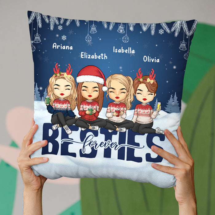 Nous sommes les meilleurs amis pour toujours - Oreiller personnalisé Bestie (insert inclus) - Cadeau de Noël pour les meilleures amies, BFF, sœurs