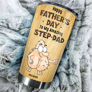 Happy Father's Day To My Amazing Step-Dad - Gift For Dad, Gift For Father's Day - Personalized Tumbler