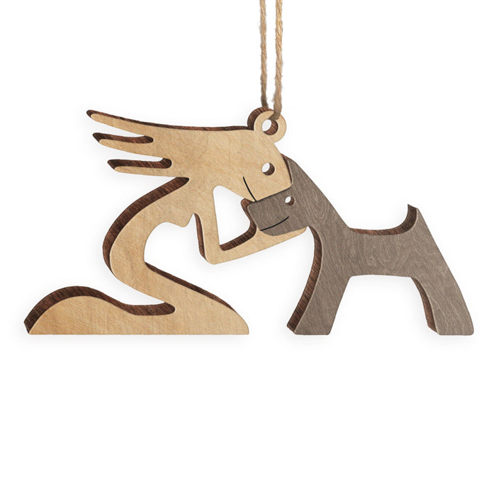 Mon adorable petit bébé en fourrure – Décoration de Noël en bois – Cadeau pour les amoureux des animaux, cadeau de Noël