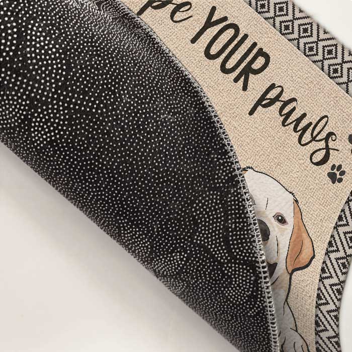 Wipe Your Paws - Personalized Decorative Mat - Gift For Pet Lovers, Pet Owners, Pet Gift