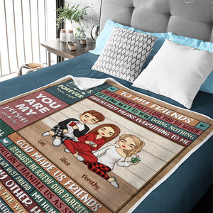 Tu es tout pour moi - Couverture personnalisée Bestie - Cadeau de Noël pour meilleures amies, BFF, sœurs