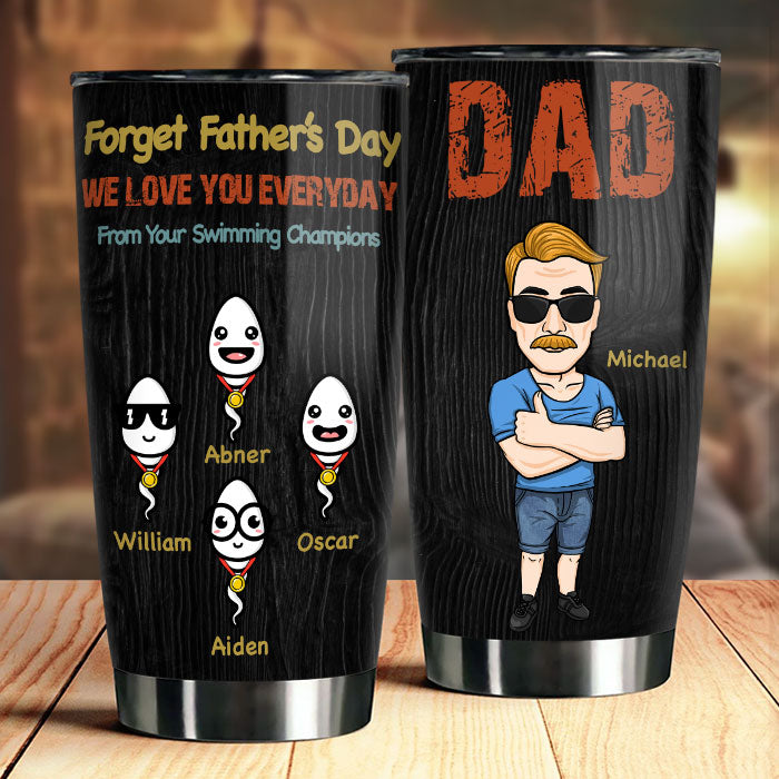 Nous t'aimons tous les jours - Gobelet personnalisé - Cadeau pour papa, cadeau pour la fête des pères