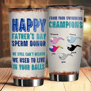 Cher papa, champion de natation - Gobelet personnalisé - Cadeau pour papa, cadeau pour la fête des pères