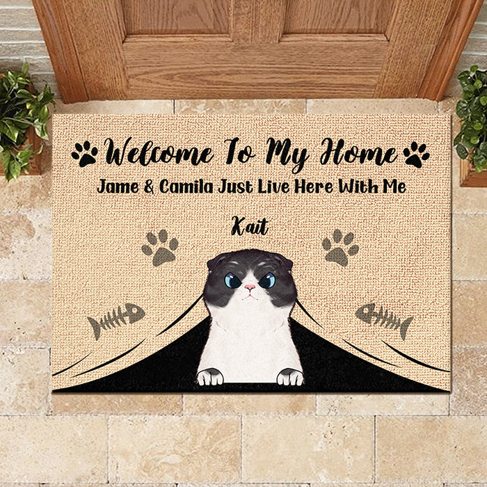 Welcome To Our Home - Personalized Decorative Mat.
