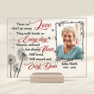 Those We Love Don't Go Away - Personalized Acrylic Plaque - Upload Image, Memorial Gift, Sympathy Gift