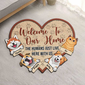 Pas besoin de frapper - Tapis décoratif personnalisé - Cadeau pour les amoureux des animaux