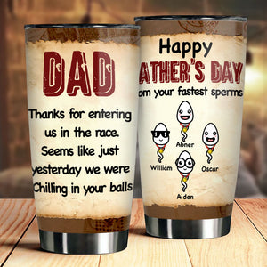 Merci, de la part de vos spermatozoïdes les plus rapides - Gobelet personnalisé - Cadeau pour papa, cadeau pour la fête des pères