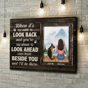 Look Right Beside You And We'll Be There - Personalized Horizontal Canvas.