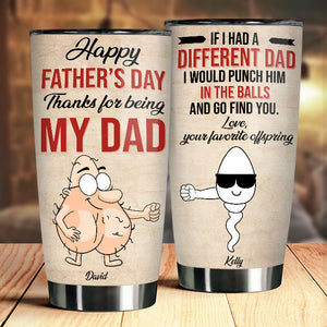 Bonne fête des pères, merci d'être mon papa - Cadeau pour papa, cadeau pour la fête des pères - Gobelet personnalisé