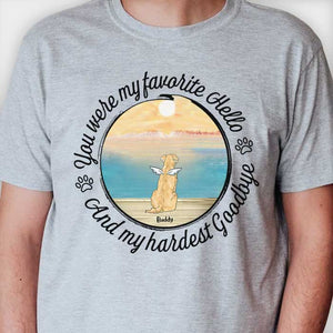 You Were My Favorite Hello - And My Hardest Goodbye - Personalized Unisex T-Shirt.