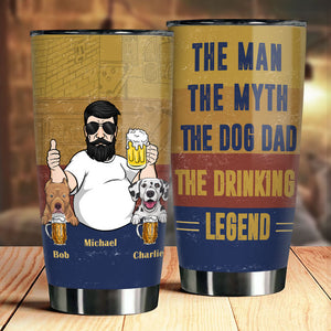 Le papa chien, la légende de la boisson - Cadeau pour papa, grand-père - Verre personnalisé
