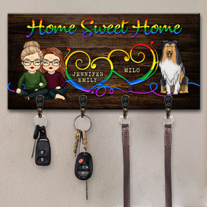 Porte-clés personnalisé « Sweet Home &amp; Our Dogs » – Cadeau pour couples, maris et femmes, amoureux des animaux