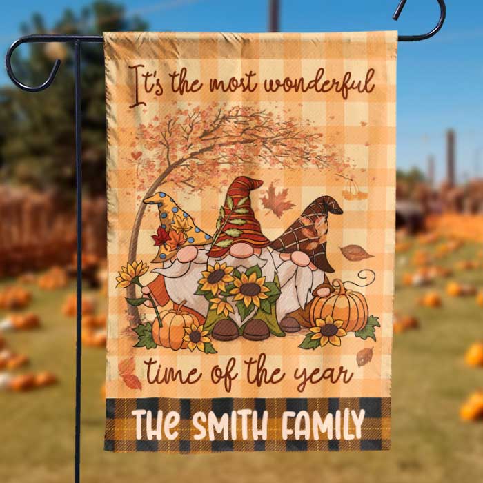It's The Most Wonderful Time Of The Year - Personalized Flag.