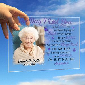 Je ne suis plus moi-même - Plaque acrylique personnalisée - Télécharger une image, un cadeau commémoratif, un cadeau de condoléances