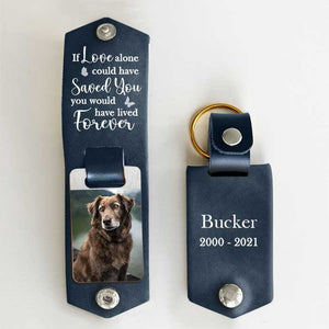 L'amour seul aurait pu vous sauver - Porte-clés personnalisé en cuir PU - Télécharger une image, un cadeau commémoratif, un cadeau de condoléances