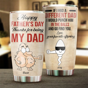 Bonne fête des pères, merci d'être mon papa - Cadeau pour papa, cadeau pour la fête des pères - Gobelet personnalisé