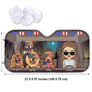Pare-soleil personnalisé pour chien du 4 juillet - Cadeau pour les amoureux des animaux