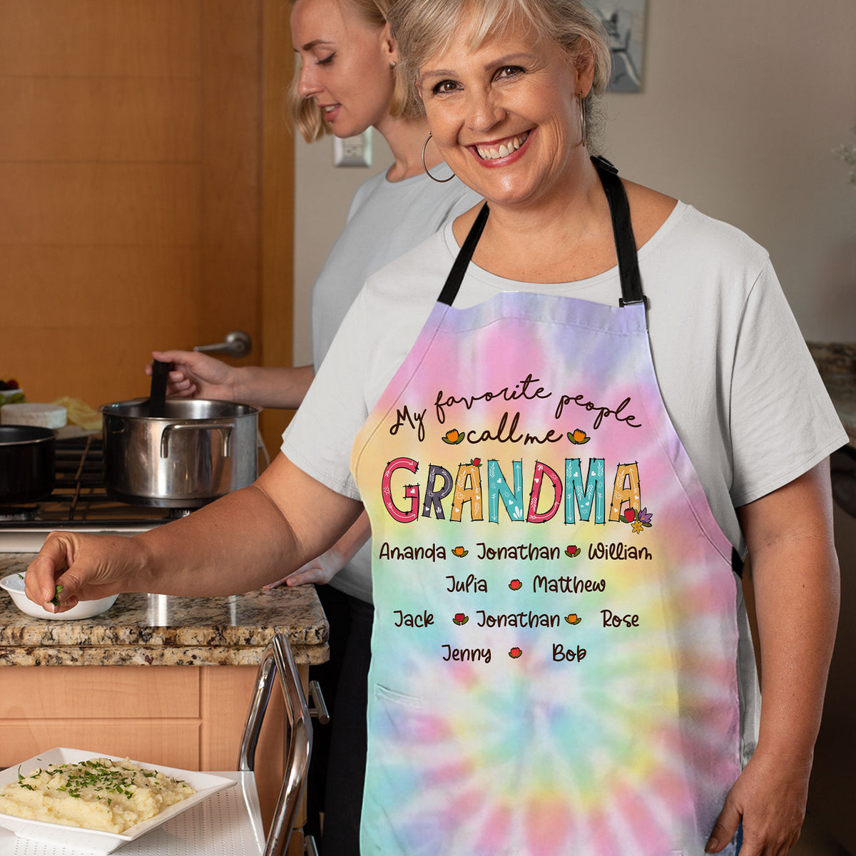 Mes personnes préférées m'appellent - Cadeau pour maman, cadeau pour grand-mère - Tablier personnalisé 